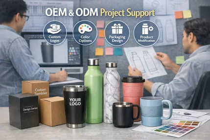 OEM and ODM project support for custom stainless steel drinkware
