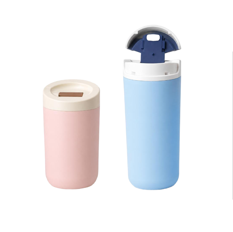 13oz and 17oz stainless steel insulated coffee mug with flip lid