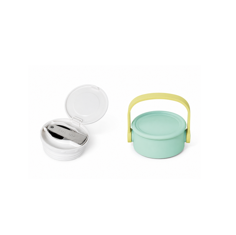 insulated food jar lid with 304 stainless steel spoon storage