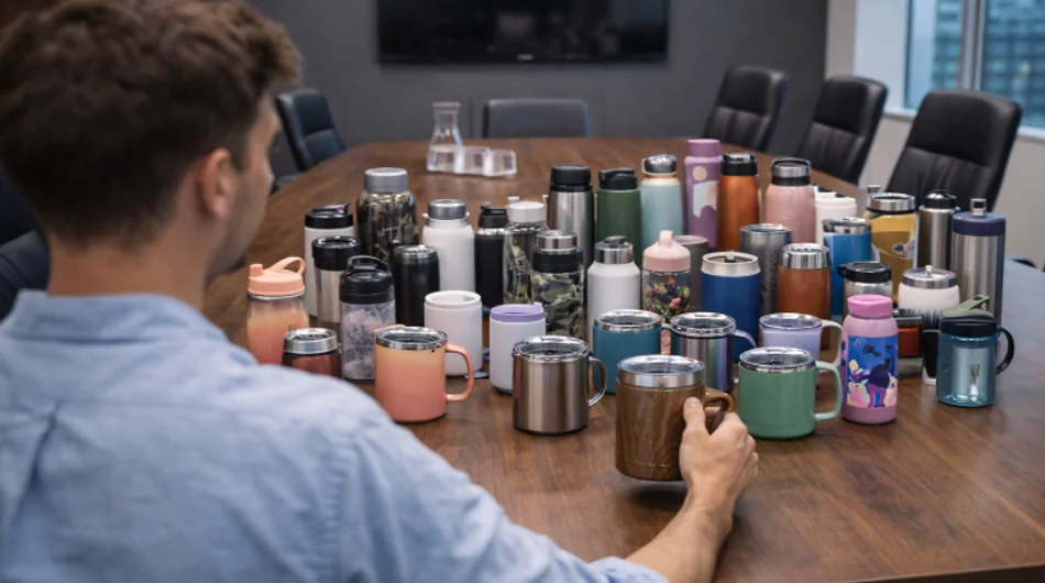 Selecting insulated drinkware models for a custom ODM project at Warmus