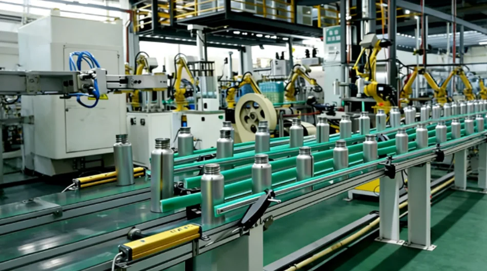 Mass production line for custom stainless steel drinkware at Warmus